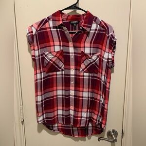 Express button up cap sleeve top. Very soft. Size XS.